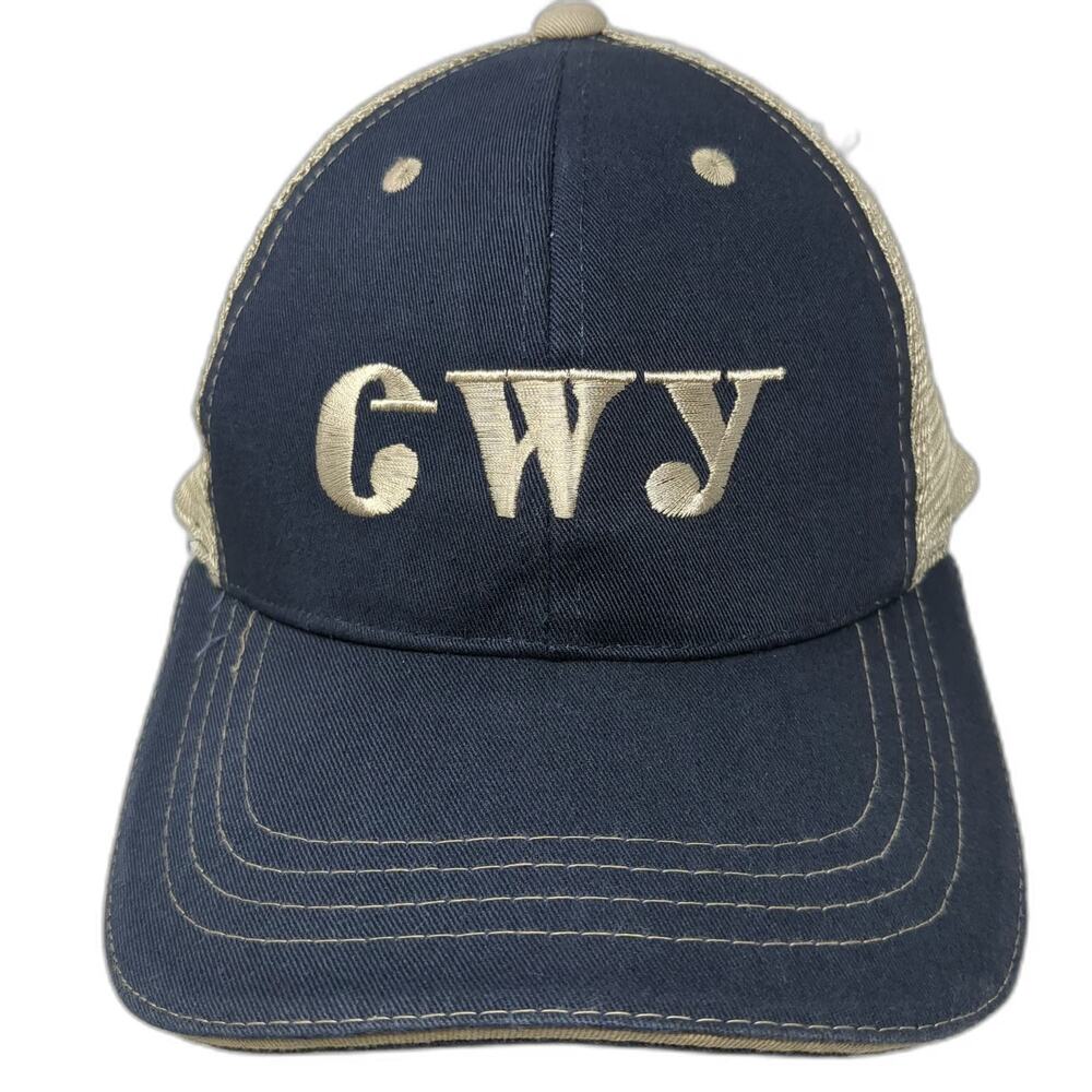 Cobra Baseball Cap Blue One Size Mesh Back Strapback Embroidered GWY Hat Stitch